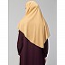 Instant jersey hijab with front gather - Golden
